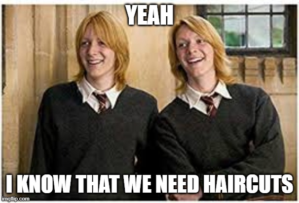YEAH; I KNOW THAT WE NEED HAIRCUTS | made w/ Imgflip meme maker