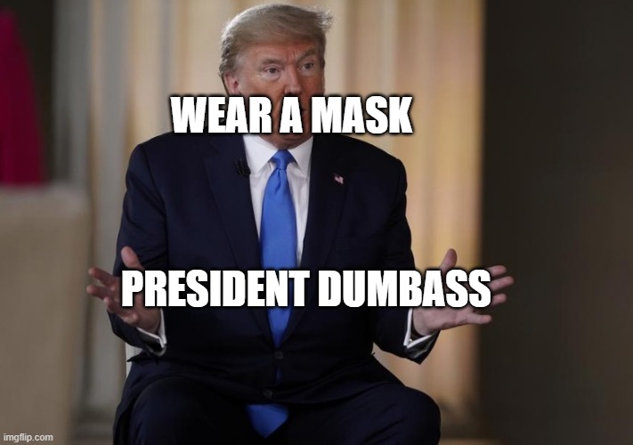 Nobody Wants Exposure To Your Filthy Germs! | WEAR A MASK; PRESIDENT DUMBASS | image tagged in contagious,dumbass,donald trump is an idiot,trump is a moron,trump is an asshole,coronavirus | made w/ Imgflip meme maker