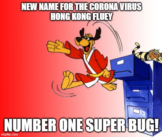 NEW NAME FOR THE CORONA VIRUS
HONG KONG FLUEY; NUMBER ONE SUPER BUG! | image tagged in corona virus | made w/ Imgflip meme maker