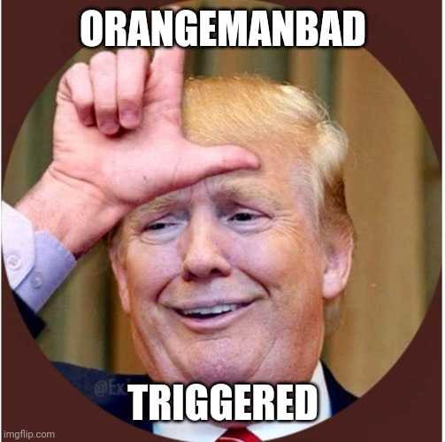 Trump loser | ORANGEMANBAD TRIGGERED | image tagged in trump loser | made w/ Imgflip meme maker