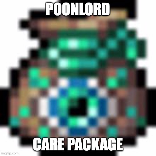 Poonlord | POONLORD; CARE PACKAGE | image tagged in terraria | made w/ Imgflip meme maker