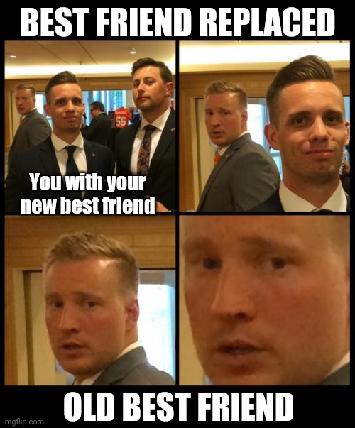 Friend replaced | BEST FRIEND REPLACED; You with your new best friend; OLD BEST FRIEND | image tagged in best friends | made w/ Imgflip meme maker