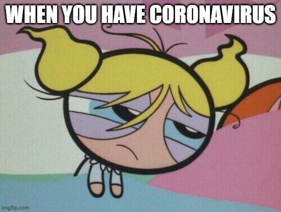 WHEN YOU HAVE CORONAVIRUS | image tagged in powerpuff girls,powerpoint | made w/ Imgflip meme maker