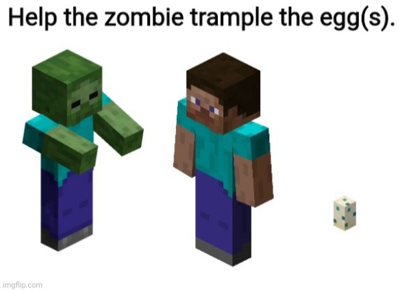 Comment how u can help the zombie. :) (1 recommendation give him an infinity gauntlet) | image tagged in minecraft | made w/ Imgflip meme maker