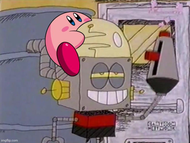 Welp, that's what happened to Robot Jones | image tagged in robot jones with a gun,robot jones,melon kirby,kirby,memes | made w/ Imgflip meme maker