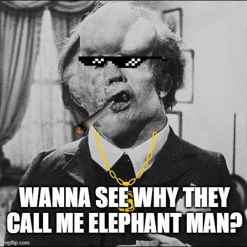 WANNA SEE WHY THEY CALL ME ELEPHANT MAN? | made w/ Imgflip meme maker