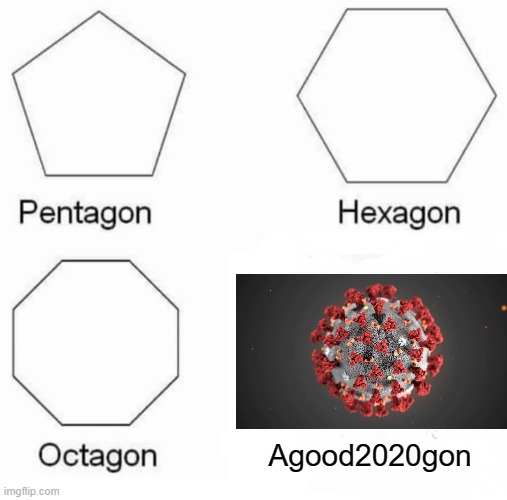 Pentagon Hexagon Octagon Meme | Agood2020gon | image tagged in memes,pentagon hexagon octagon | made w/ Imgflip meme maker