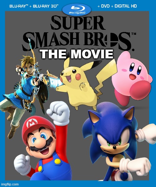 Come join the fake movies stream now!  Link in the comments. | THE MOVIE | image tagged in blank blu-ray/dvd/digital hd case,super smash bros,movies | made w/ Imgflip meme maker