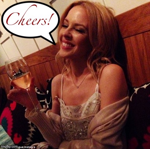 Kylie cheers with caption | image tagged in kylie cheers with caption | made w/ Imgflip meme maker