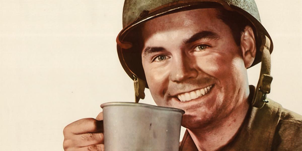 High Quality ww2 coffee guy Blank Meme Template