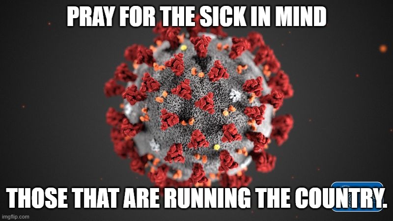 Covid 19 | PRAY FOR THE SICK IN MIND THOSE THAT ARE RUNNING THE COUNTRY. | image tagged in covid 19 | made w/ Imgflip meme maker