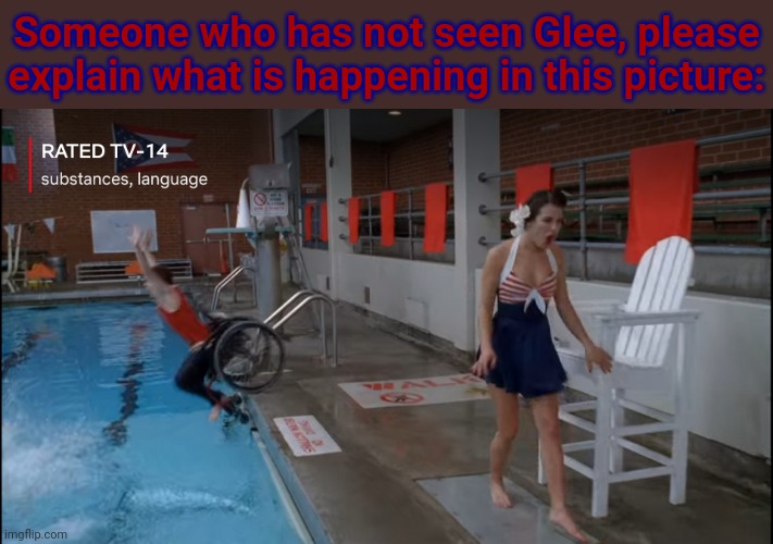 Someone who hasn't seen Glee please explain | Someone who has not seen Glee, please explain what is happening in this picture: | image tagged in glee | made w/ Imgflip meme maker