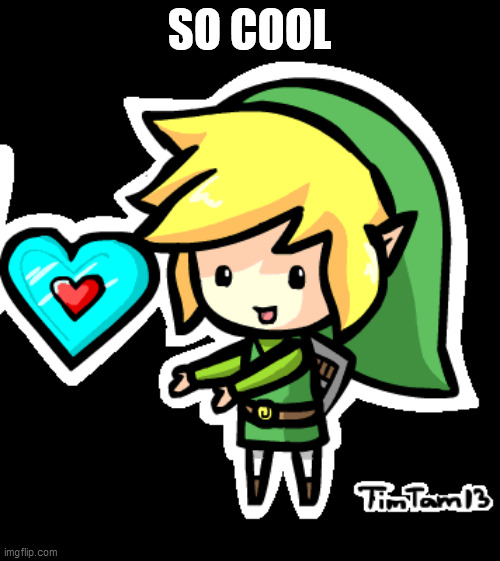 link in love | SO COOL | image tagged in link in love | made w/ Imgflip meme maker