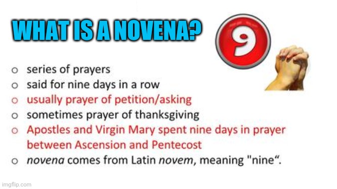 The More You Know: Catholic Vocabulary | WHAT IS A NOVENA? | image tagged in catholic,prayer | made w/ Imgflip meme maker