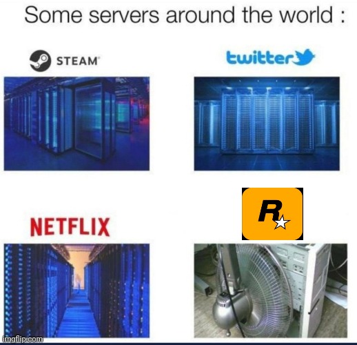 Rockstar potato server | image tagged in server,rockstar | made w/ Imgflip meme maker