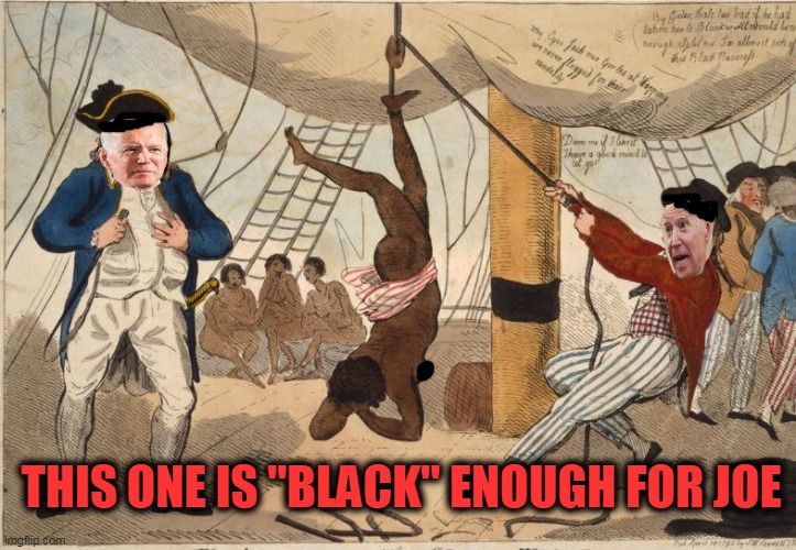 History repeats itself | THIS ONE IS "BLACK" ENOUGH FOR JOE | image tagged in joe biden,black,politics,slavery | made w/ Imgflip meme maker