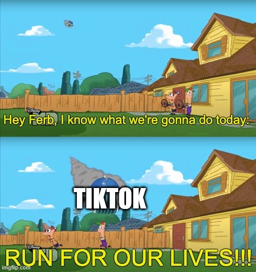 Run for our lives | TIKTOK | image tagged in run for our lives | made w/ Imgflip meme maker