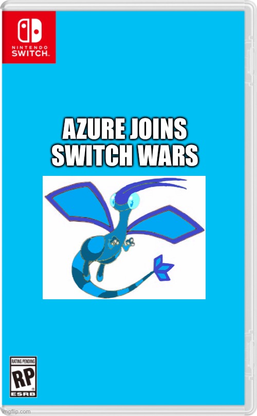 The Arctic Flygon joins | AZURE JOINS SWITCH WARS | image tagged in nintendo switch cartridge case | made w/ Imgflip meme maker