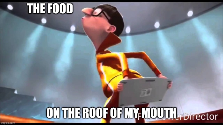 vector Keyboard | THE FOOD ON THE ROOF OF MY MOUTH | image tagged in vector keyboard | made w/ Imgflip meme maker