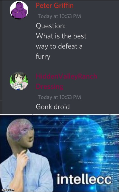 Discord has Intellecc | image tagged in intellecc,furries,star wars,discord,memes,funny | made w/ Imgflip meme maker
