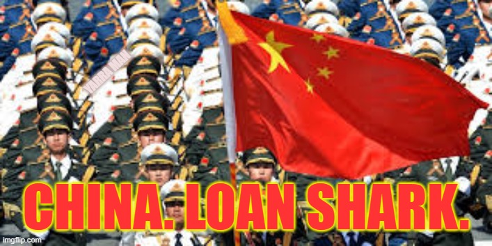 China | YARRA MAN; CHINA. LOAN SHARK. | image tagged in china l0an shark | made w/ Imgflip meme maker