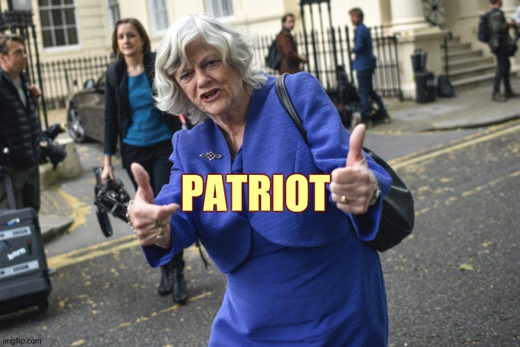 UNITED KINGDOM HERO - ANN WIDDECOMBE - TRUE PATRIOT | PATRIOT | image tagged in parliament,politicians,united kingdom,ah shit here we go again,come on,rock and roll | made w/ Imgflip meme maker