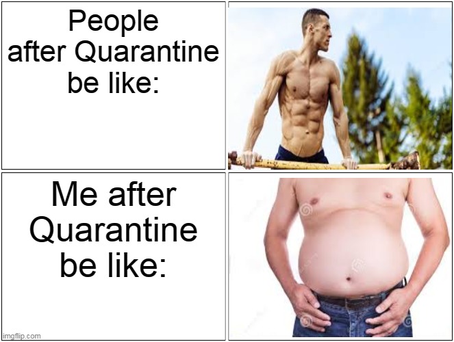 After Quarantine... | People after Quarantine be like:; Me after Quarantine be like: | image tagged in memes,blank comic panel 2x2 | made w/ Imgflip meme maker