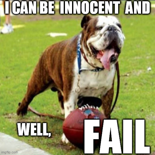 I CAN BE  INNOCENT  AND WELL, FAIL | made w/ Imgflip meme maker