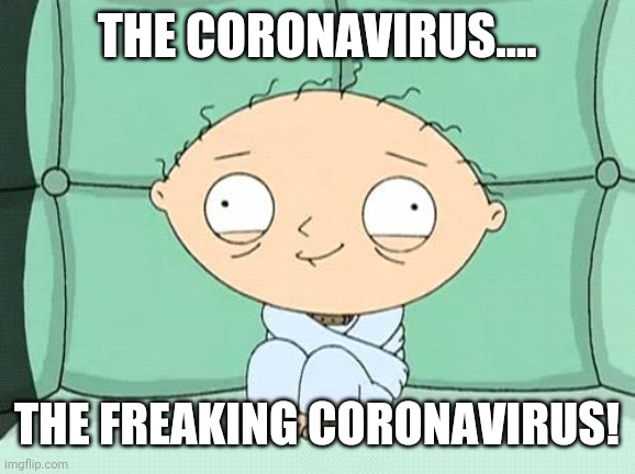 End this Quarantine and burn the masks. It's making everyone crazy | THE CORONAVIRUS.... THE FREAKING CORONAVIRUS! | image tagged in stewie straight jacket,stewie griffin,family guy,coronavirus,memes | made w/ Imgflip meme maker