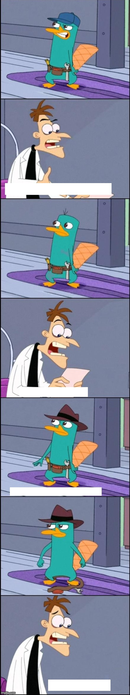 High Quality Perry the Platypus Plumber Blank Meme Template
