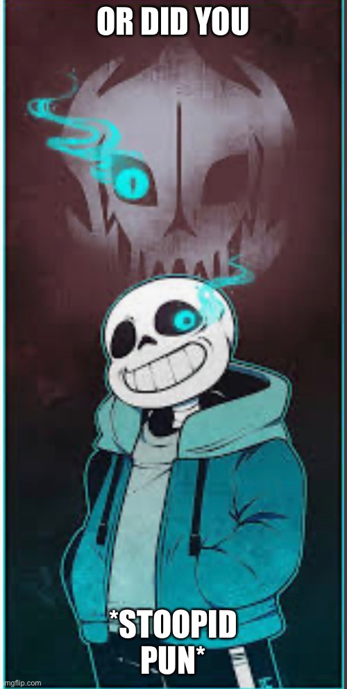OR DID YOU *STOOPID PUN* | made w/ Imgflip meme maker