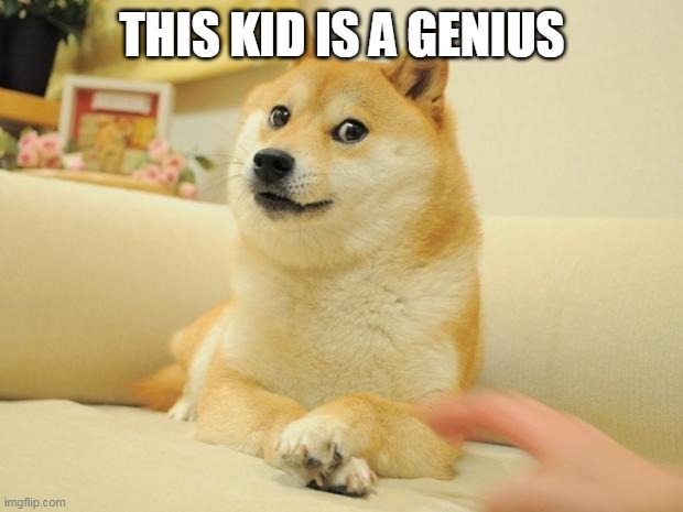 Doge 2 Meme | THIS KID IS A GENIUS | image tagged in memes,doge 2 | made w/ Imgflip meme maker