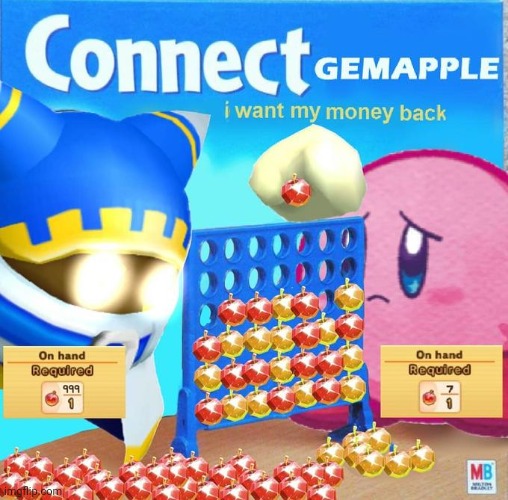Magolor wants your money | image tagged in magolor,kirby,connect four,memes | made w/ Imgflip meme maker