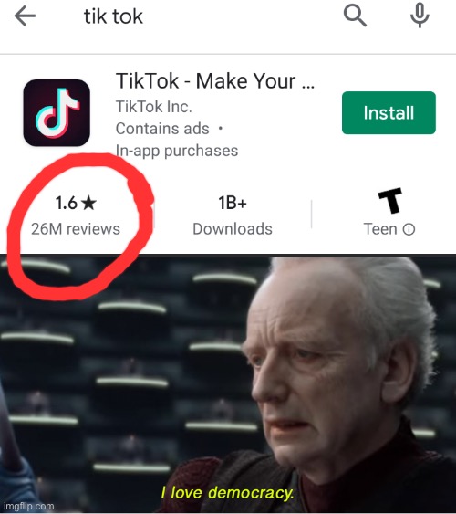 image tagged in i love democracy | made w/ Imgflip meme maker