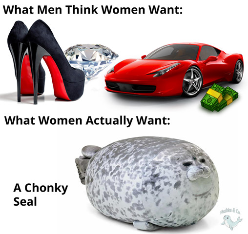 High Quality what women want chonky seal Blank Meme Template