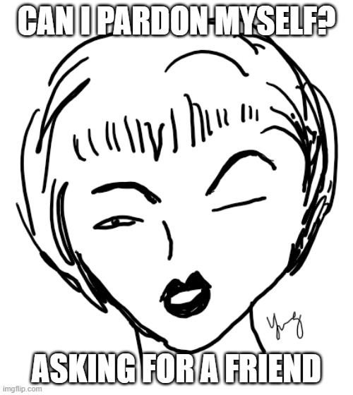 asking for a friend | CAN I PARDON MYSELF? ASKING FOR A FRIEND | image tagged in memes | made w/ Imgflip meme maker