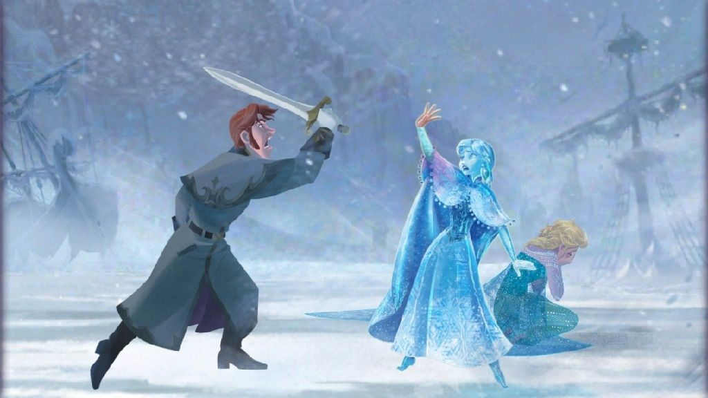 High Quality Anna saves Elsa Blank Meme Template