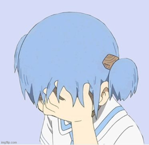 Nichijou Faceplam | image tagged in nichijou faceplam | made w/ Imgflip meme maker