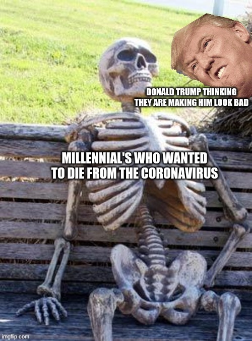 Donald trump and millennia during quarantine | image tagged in millennials,millennial,donald trump,coronavirus,corona virus | made w/ Imgflip meme maker