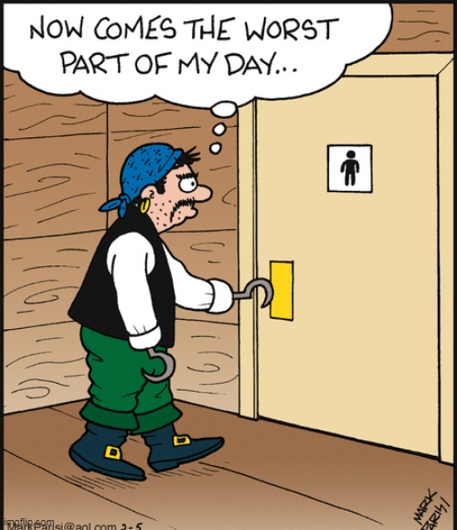 HE NEEDS A  "WIPING" HAND | image tagged in pirate,comics/cartoons | made w/ Imgflip meme maker
