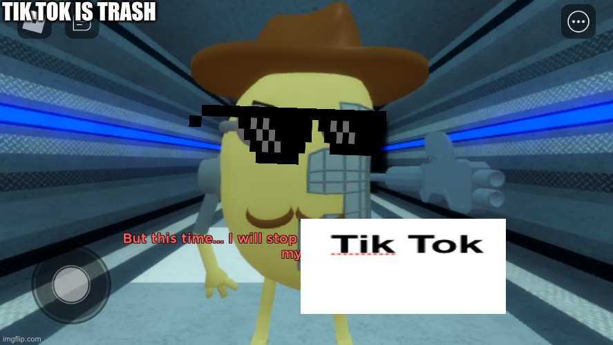 Mr.P hates Tik Tok. End Tik Tok for Mr.P. | TIK TOK IS TRASH | image tagged in mrp with a gun,tik tok sucks,roblox piggy,tik tok is trash | made w/ Imgflip meme maker