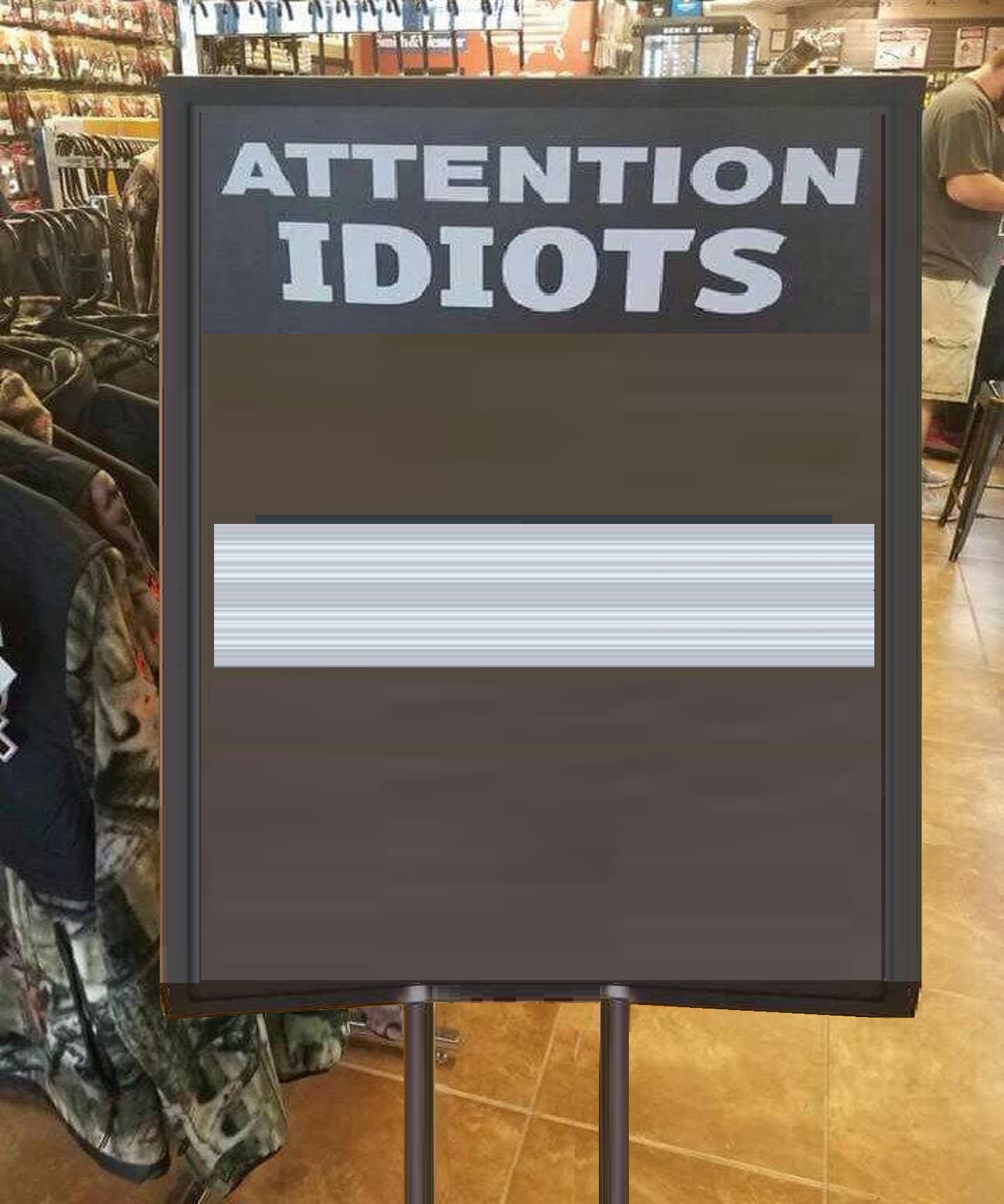 High Quality attention idiots Blank Meme Template