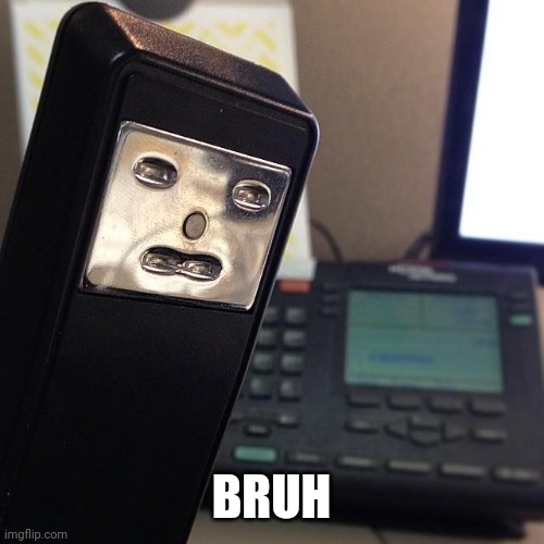Annoyed Stapler | BRUH | image tagged in annoyed stapler | made w/ Imgflip meme maker