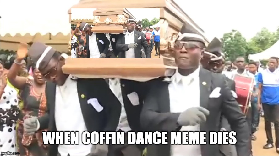 When this meme dies | WHEN COFFIN DANCE MEME DIES | image tagged in coffin dance | made w/ Imgflip meme maker