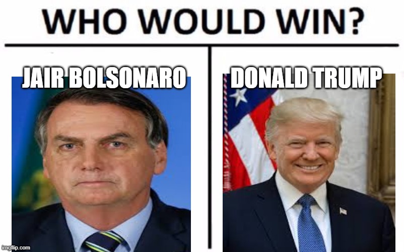 Worst Presidents in Top Bunk-Bottom Bunk History | JAIR BOLSONARO; DONALD TRUMP | image tagged in memes,who would win | made w/ Imgflip meme maker