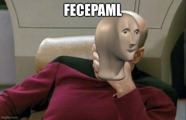 Captain Picard Facepalm Meme | FECEPAML | image tagged in memes,captain picard facepalm | made w/ Imgflip meme maker