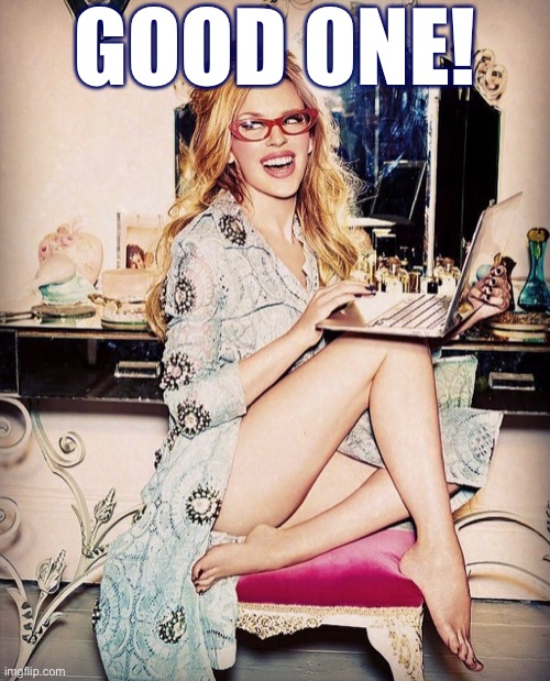 Kylie computer | GOOD ONE! | image tagged in kylie computer | made w/ Imgflip meme maker