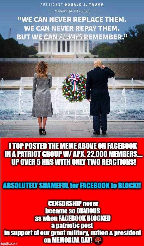 Facebook Censorship Days are Numbered | image tagged in politics,political meme,memorial day,facebook,censorship,democratic socialism | made w/ Imgflip meme maker