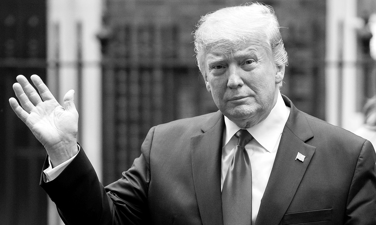 High Quality Trump greyscale Blank Meme Template
