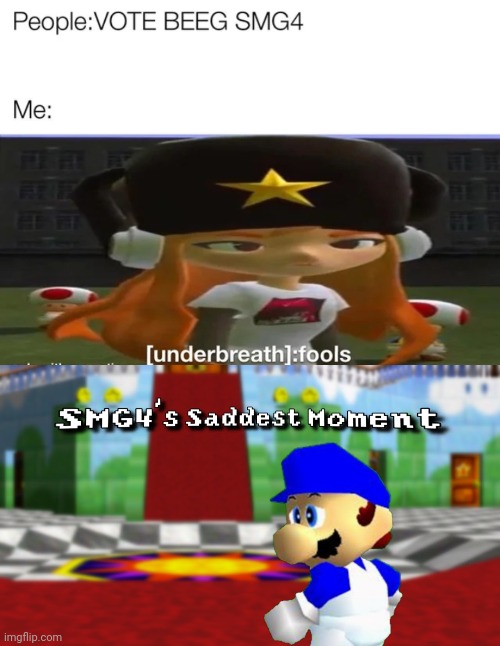 Smg4 big bois sadest moment | image tagged in smg4 sad moment,smg4,smg4's face,stop reading the tags | made w/ Imgflip meme maker